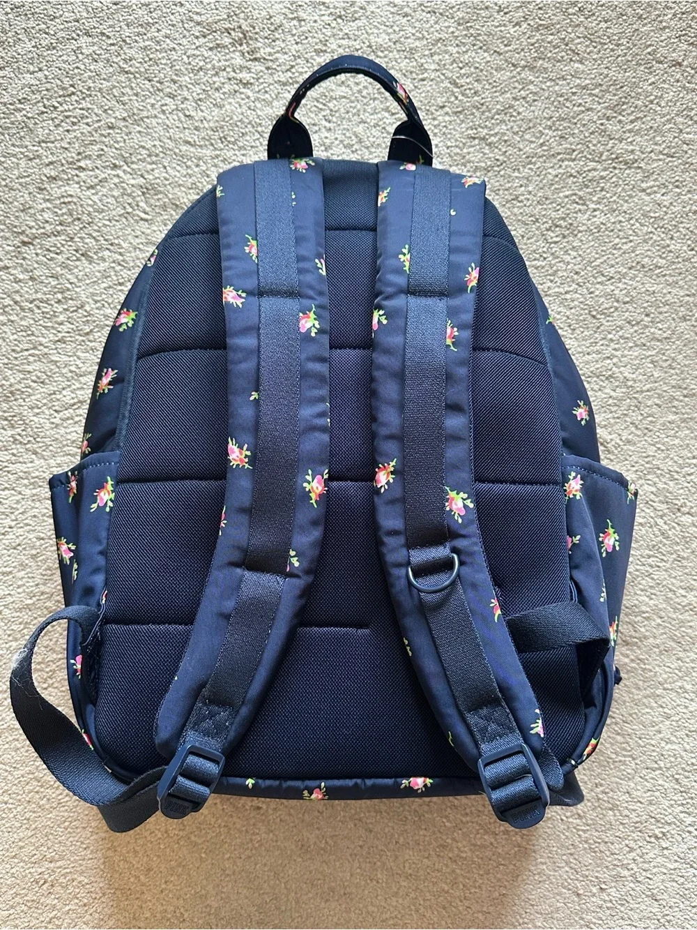 PINK Victoria's Secret Navy Quilted Floral Backpack